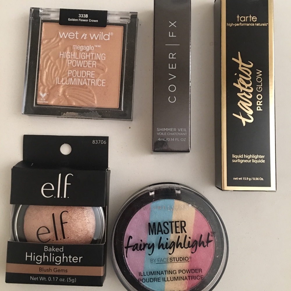 all brand new or hardly used highlighters!